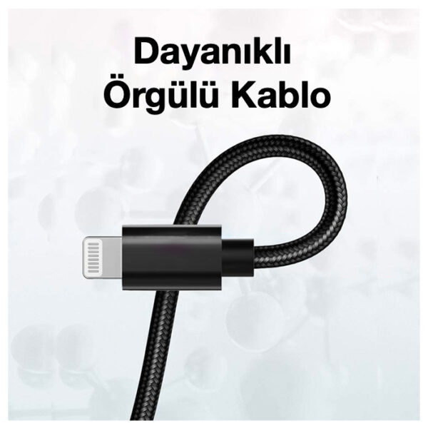 Ally USB-Type C iPhone 20W PD Hızlı Şarj Kablosu 20CM Kısa Kopmaz Halat Kablo - Görsel 8