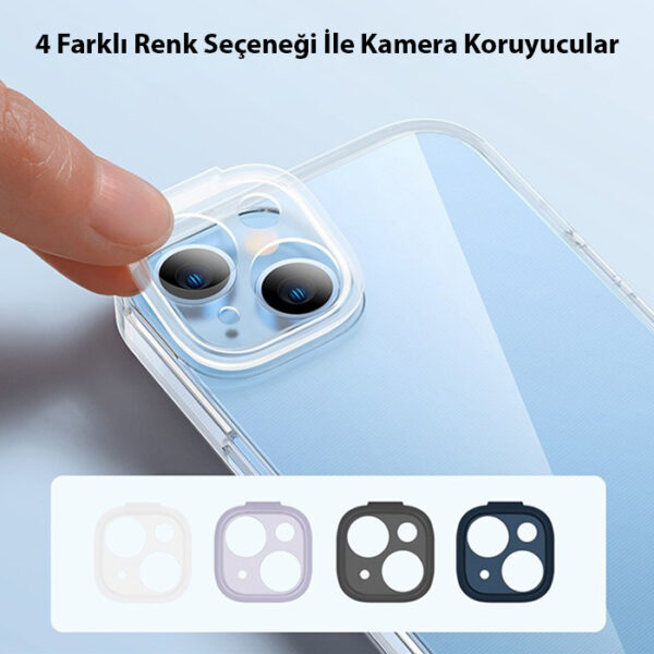 Baseus Illusion Series iPhone 14 6.1 Silikon Kılıf + Tempered Ekran Koruyucu + 4x Kamera Koruyucu Se - Görsel 3