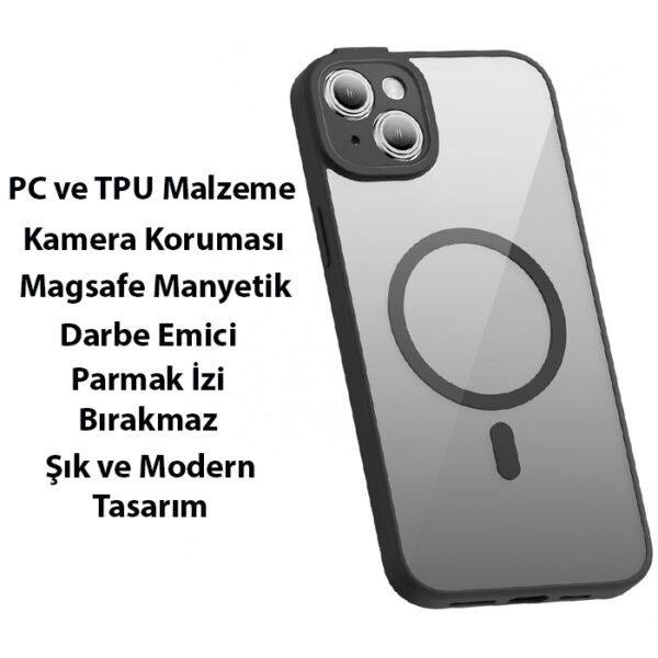 Baseus Frame Series iPhone 14 6.1 Kamera Koruyuculu Magsafe Kılıf + Tempered Ekran Koruyucu Set - Görsel 11
