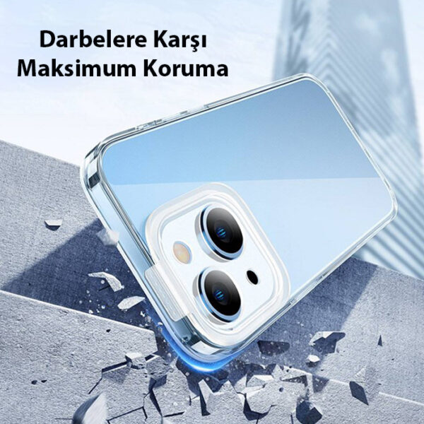 Baseus Illusion Series iPhone 14 6.1 Silikon Kılıf + Tempered Ekran Koruyucu + 4x Kamera Koruyucu Se - Görsel 6