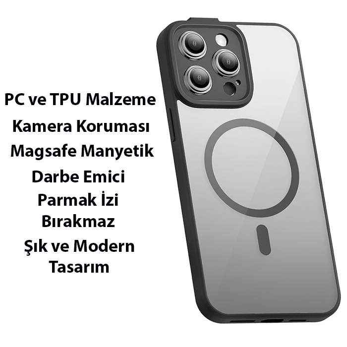 Baseus Frame Series iPhone 14 Pro 6.1 Kamera Koruyuculu Magsafe Kılıf + Tempered Ekran Koruyucu Set - Görsel 11