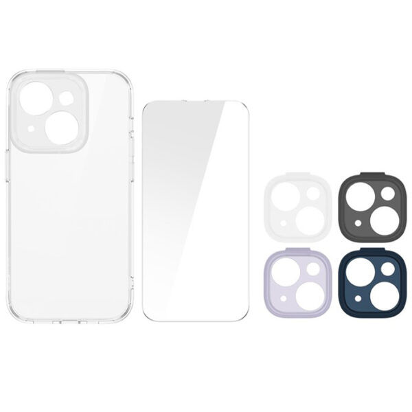 Baseus Illusion Series iPhone 14 6.1 Silikon Kılıf + Tempered Ekran Koruyucu + 4x Kamera Koruyucu Se - Görsel 7