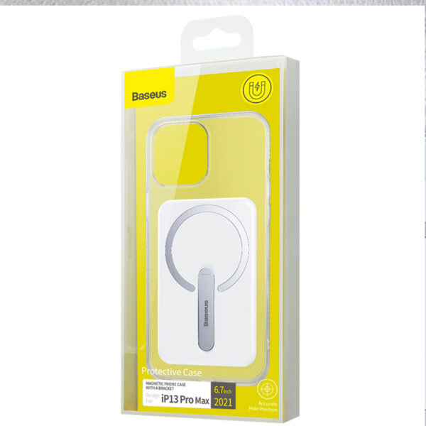 Baseus iPhone 13 Pro Max 6.7 Manyetik Magsafe Standlı Silikon Kılıf - Görsel 8