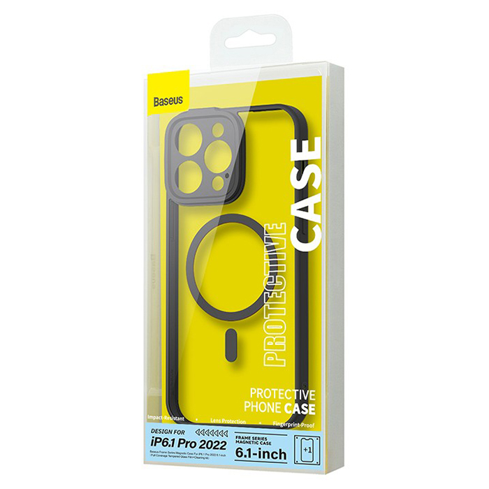 Baseus Frame Series iPhone 14 Pro 6.1 Kamera Koruyuculu Magsafe Kılıf + Tempered Ekran Koruyucu Set - Görsel 15