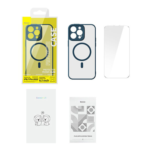 Baseus Frame Series iPhone 14 Pro Max 6.7 Kamera Koruyuculu Magsafe Kılıf + Tempered Ekran Koruyucu - Görsel 12