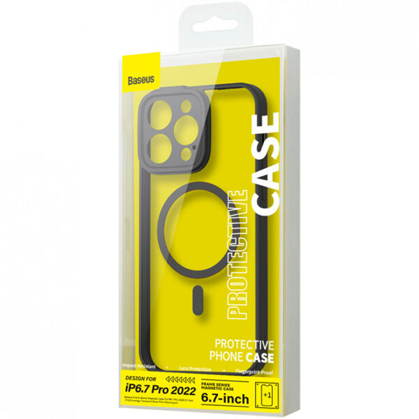 Baseus Frame Series iPhone 14 Pro Max 6.7 Kamera Koruyuculu Magsafe Kılıf + Tempered Ekran Koruyucu - Görsel 7