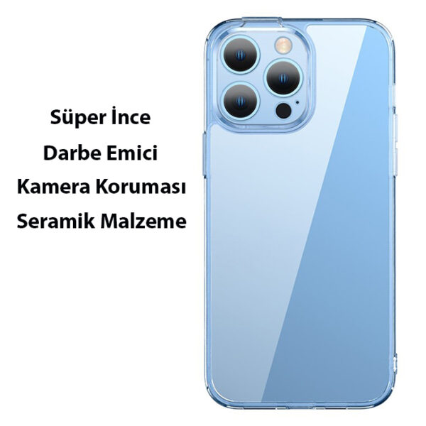 Baseus SuperCeramic Series iPhone 14 Pro 6.1 Koruyucu Cam Kılıf + Full Tempered Ekran Koruyucu Set - Görsel 7