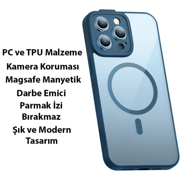 Baseus Frame Series iPhone 14 Pro Max 6.7 Kamera Koruyuculu Magsafe Kılıf + Tempered Ekran Koruyucu - Görsel 10