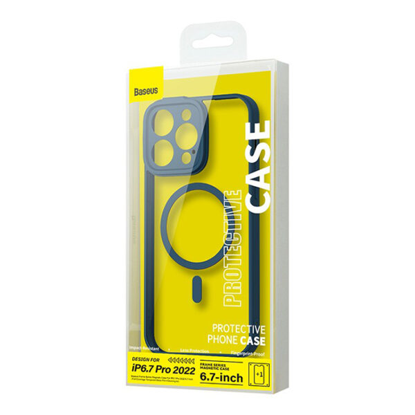 Baseus Frame Series iPhone 14 Pro Max 6.7 Kamera Koruyuculu Magsafe Kılıf + Tempered Ekran Koruyucu - Görsel 13