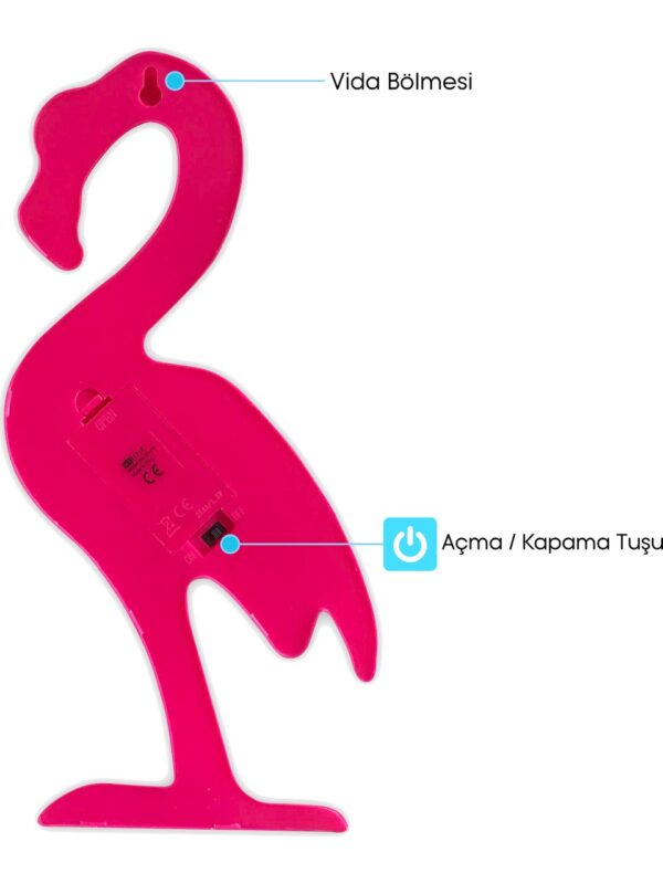 AsonPlus Flamingo Dekoratif Led Işık-Gece Lambası-Aydınlatma - Görsel 3